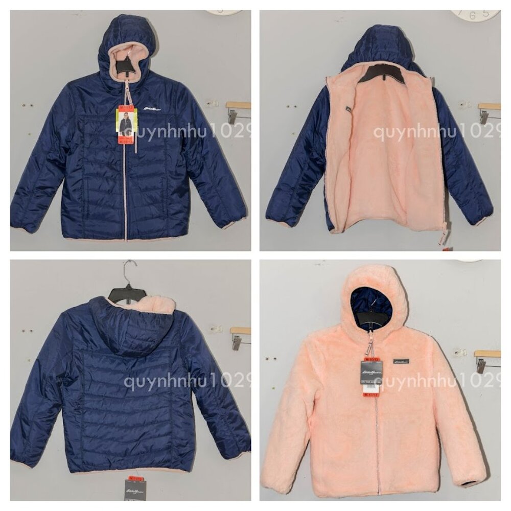 Eddie Bauer Girls’ Faux Fur Reversible Jacket